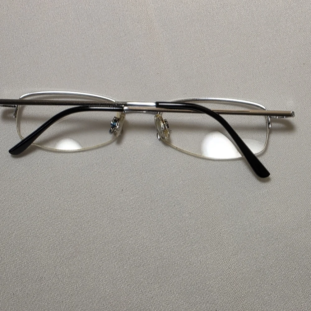 Semi-Rimless Goldtone Metal Frame Reading Glasses +1.5 Power